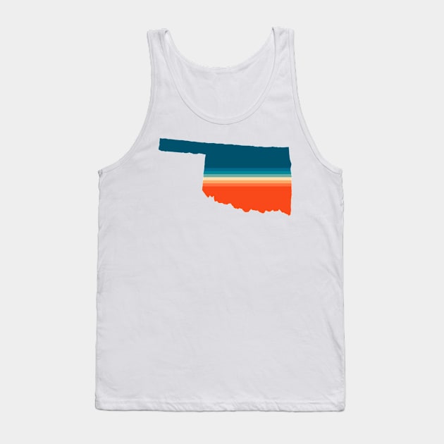 Oklahoma State Retro Map Tank Top by n23tees